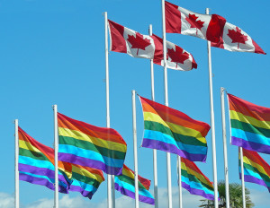 Canada rainbow flag