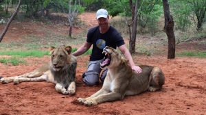 Zoom Vacations Owner, Bryan Herb makes a few new friends in Africa